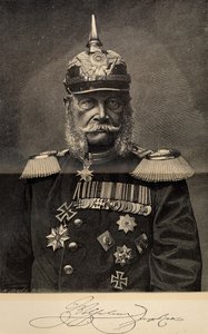 William I 1797-1888, rei da Prússia e imperador alemão, aos 90 anos de idade, 1887. de Richard Bong