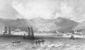 Trinidad, do Golfo de Paria, ilustração de 