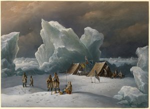 O acampamento mais a norte do Capitão Markham de Richard Bridges Beechey