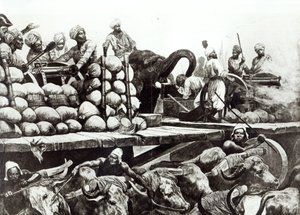 Batalha de Plassey, 23 de Junho de 1757 (litho)