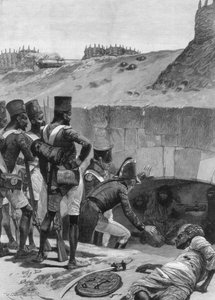 Encontrando os prisioneiros britânicos sob as casamatas nas fortificações, 1894.