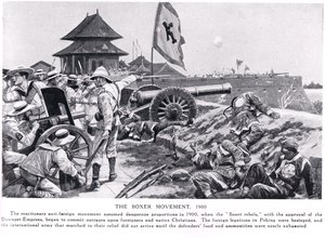 O movimento dos boxeadores, ilustração de "Hutchinsons History of the Nations", c.1910