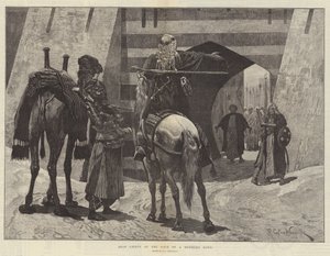 Chefes árabes no portão de uma cidade sitiada