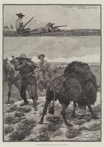 Caçadores de búfalos em Montana, América do Norte de Richard Caton Woodville junior