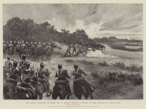 As manobras militares em Sussex, o terceiro Hussars capturando uma bateria de artilharia de cavalo em Burton Down