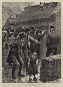 O estado da Irlanda, servindo um processo perto de Headford, Galway