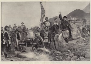 A guerra entre a China e o Japão, a artilharia europeia de Li Hung Chang em ação