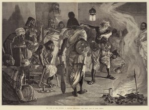 A guerra no Sudão, um dervixe pregando a guerra santa aos chefes árabes