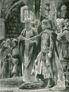 A investidura de William II com o anel, domingo, 26 de setembro de 1087 de Richard Caton Woodville junior