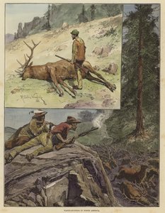 Caça Wapiti na América do Norte
