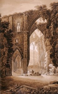 Abadia de Tintern, da &39;Historical Tour by Monmouthshire&39; de William Coxe, impressa por T. Cadell, 1801 (caneta e tinta e grafite sobre papel) de Richard Colt Hoare