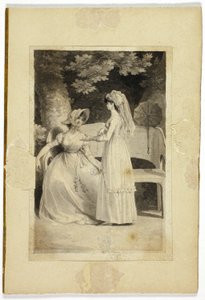 Duas mulheres em um jardim