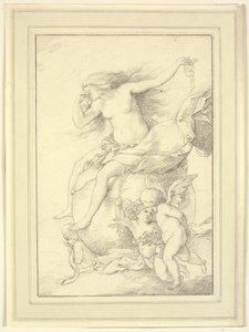 Alegoria da Fortuna em um globo cercado por putti de Richard Cosway