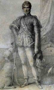 Charles, 4º Conde de Harrington (chumbo preto tingido com aguarela) de Richard Cosway