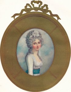 Retrato em miniatura de Katherine, Lady Manners, Later Lady Huntingtower, 1787, 1907 de Richard Cosway