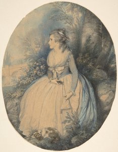 Sra. Robinson como Perdita, ca. 1779. de Richard Cosway