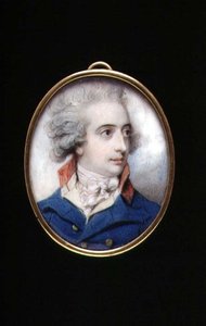 PD.195-1961 Retrato miniatura do Major General William, The Viscount Fielding, c.1790 (marfim) de Richard Cosway