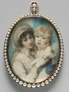 Retrato de Catherine Clemens e seu filho, John Marcus Clemens, c. 1800.
