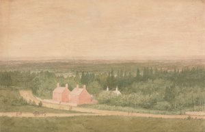 Paisagem com Cottages, Broadmoor de Richard Dadd