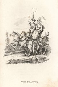 O esqueleto da Morte e o Phaeton. ,1827 (gravura)
