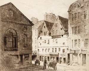 Lady Warkstairs e Union Hall (gravura) de Richard Davidson Winter
