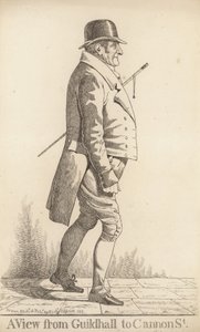 Uma visão de Guidhall para Cannon Street de Richard Dighton