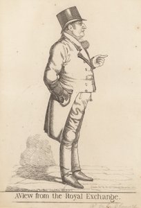 Lee La Chamette (f.1817); Uma visão da Royal Exchange, 1817 de Richard Dighton