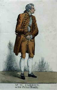 Sr. William Farren (1786-1861) como Sir Peter Teazle de Richard Dighton