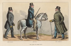 A Luz dos Outros Dias, apresentando Lord Alvanley, Lord Hill e Lord Yarmouth de Richard Dighton