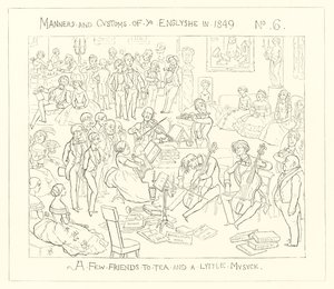 1849, alguns amigos para o chá e um pouco de música de Richard Doyle