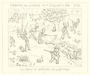 1849, um grupo de desportistas atirando de Richard Doyle