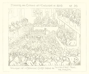1849, Aparição do Tribunal Penal durante um interessante julgamento por assassinato de Richard Doyle