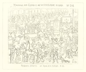 1849, Regent Street às quatro horas da tarde de Richard Doyle