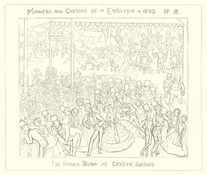 1849, a mostra de flor em jardins de Chiswick de Richard Doyle