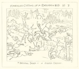 1849, o esporte nacional da perseguição do campanário de Richard Doyle