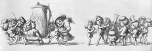 Bandas tocando para os visitantes da Grande Exposição, 1851 de Richard Doyle