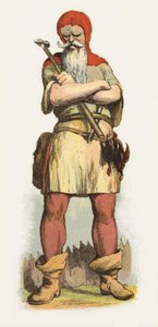 Ilustração para Jack The Giant Killer (cor litho) de Richard Doyle