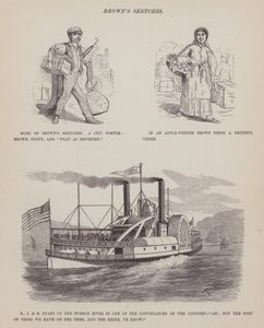 Página de The American Tour of Messrs Brown, Jones and Robinson (gravura) de Richard Doyle