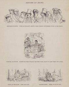 Página de The American Tour of Messrs Brown, Jones and Robinson (gravura) de Richard Doyle