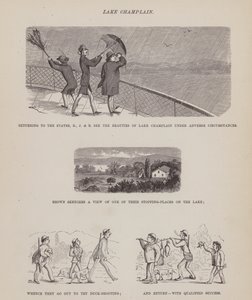 Página de The American Tour of Messrs Brown, Jones and Robinson (gravura) de Richard Doyle