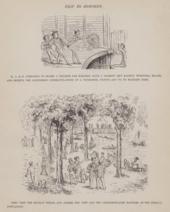 Página de The American Tour of Messrs Brown, Jones and Robinson (gravura) de Richard Doyle