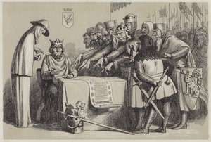 Assinatura da Magna Charta (aquatinta) de Richard Doyle