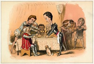 O Príncipe Negro esperando seu prisioneiro Rei João de Richard Doyle