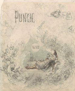 Página de título de Punch, vol. VIII de Richard Doyle