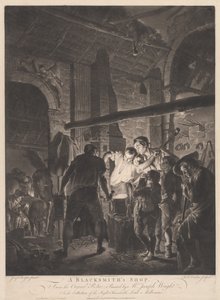 Uma oficina de ferreiro de Richard Earlom