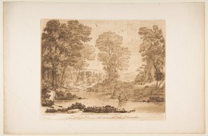 Paisagem com Cupido e Psique, 1776. de Richard Earlom