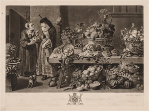 Os quatro mercados: o mercado de frutas, 1775. de Richard Earlom