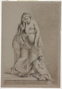 Chorando Figura Alegórica Feminina com Putto de Richard Earlom