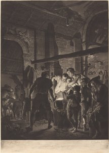 A loja do ferreiro de Richard Earlom after Joseph Wright