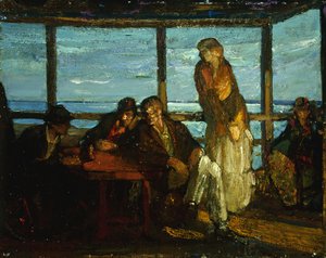 A Porch, Provincetown, c.1930-35 (óleo sobre masonite) de Richard Emil Miller